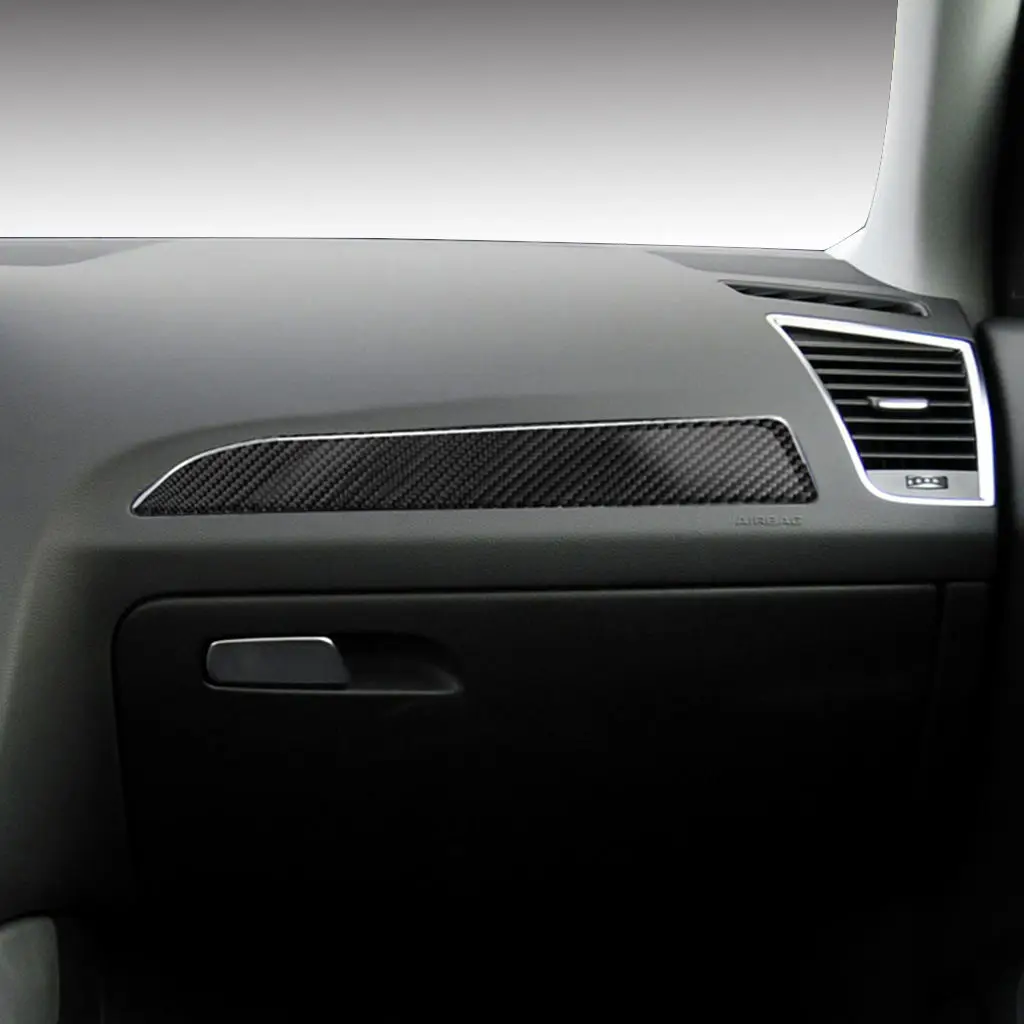 Car Carbon Fiber Center Console Stripe Decorative Trim For Audi A4 A5 B8