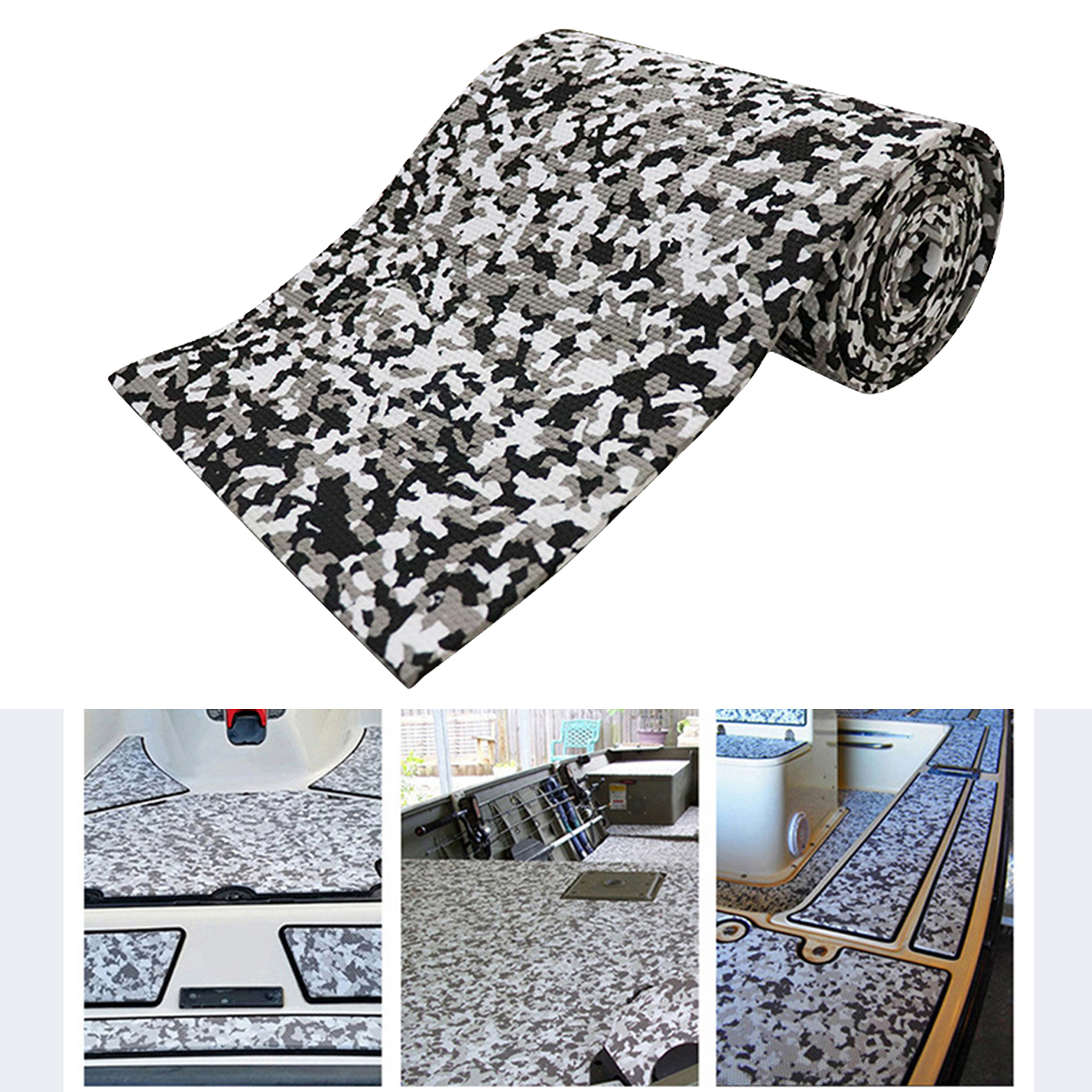 Camo Boat Flooring Sheet, EVA Decking Carpet for Marine Yacht,Mat with Self Adhesive