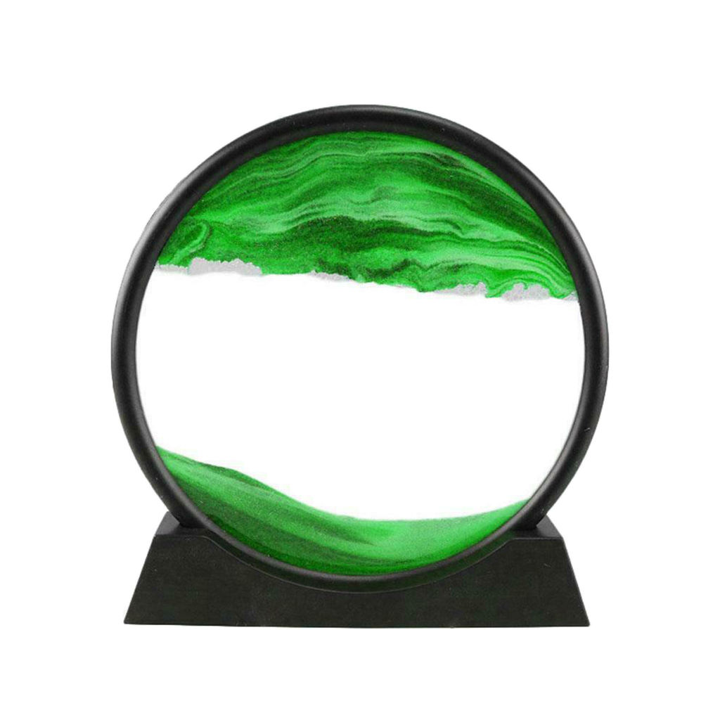 Sand In Motion Dynamic Flowing Sand Picture Keep Calm of Drifting  Hourglass Desktop Ornaments, Free Standing