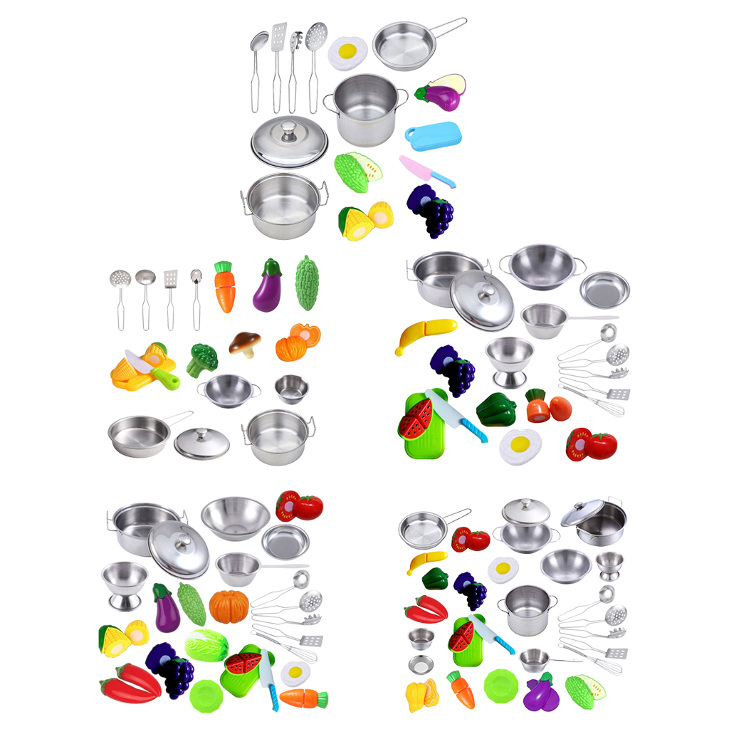 Pretend Cooking Toy Cookware Saucepan Spoon Utensils Set  Toy