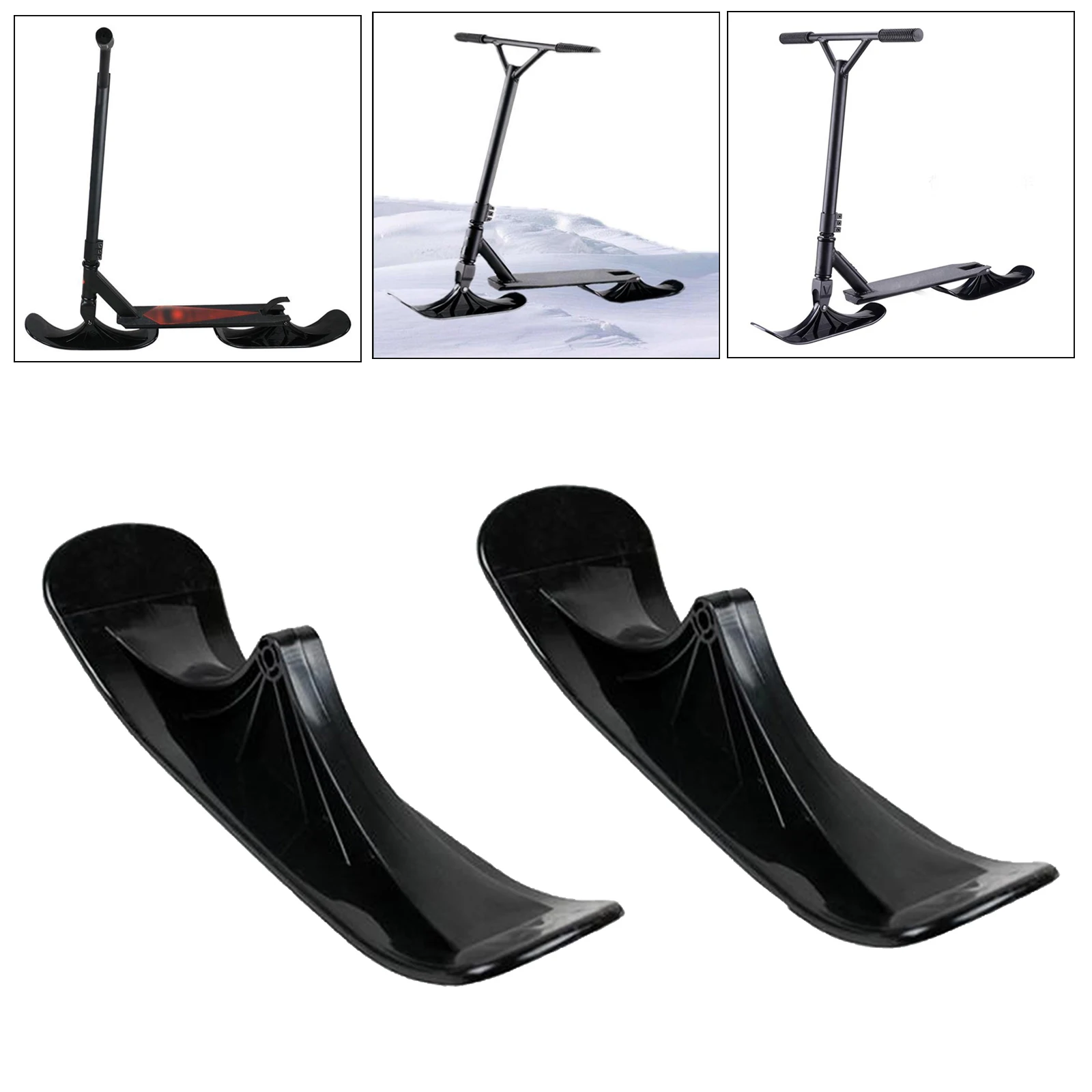 Kids Ski Scooter 2-in-1 Scooter Toboggan Refit Boots Bottom Sled Birthday