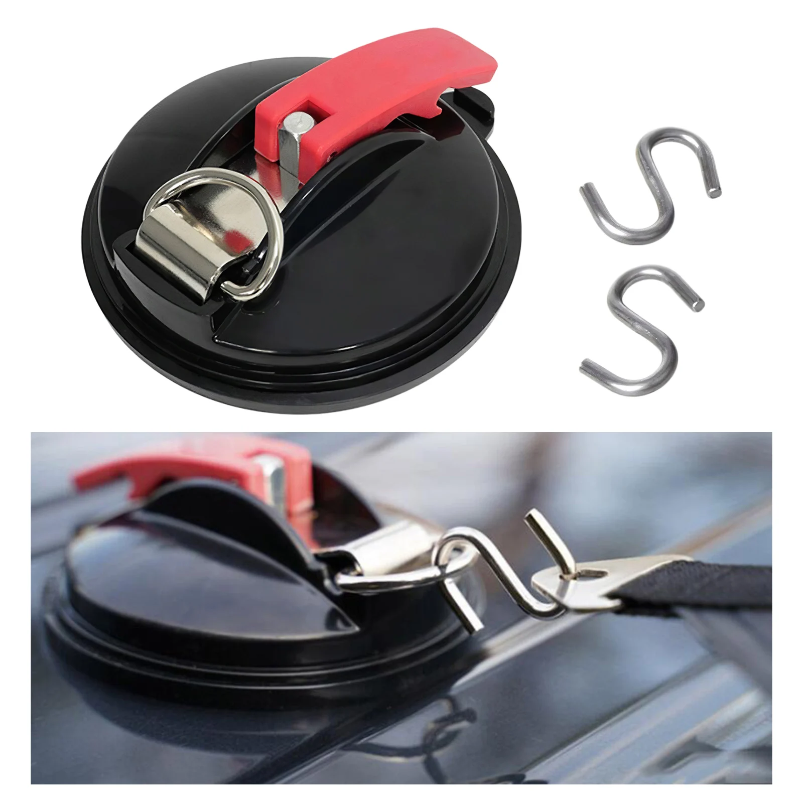 Powerful Car Suction Cup Anchor with S Hook Car Side Awning Tarps Tents