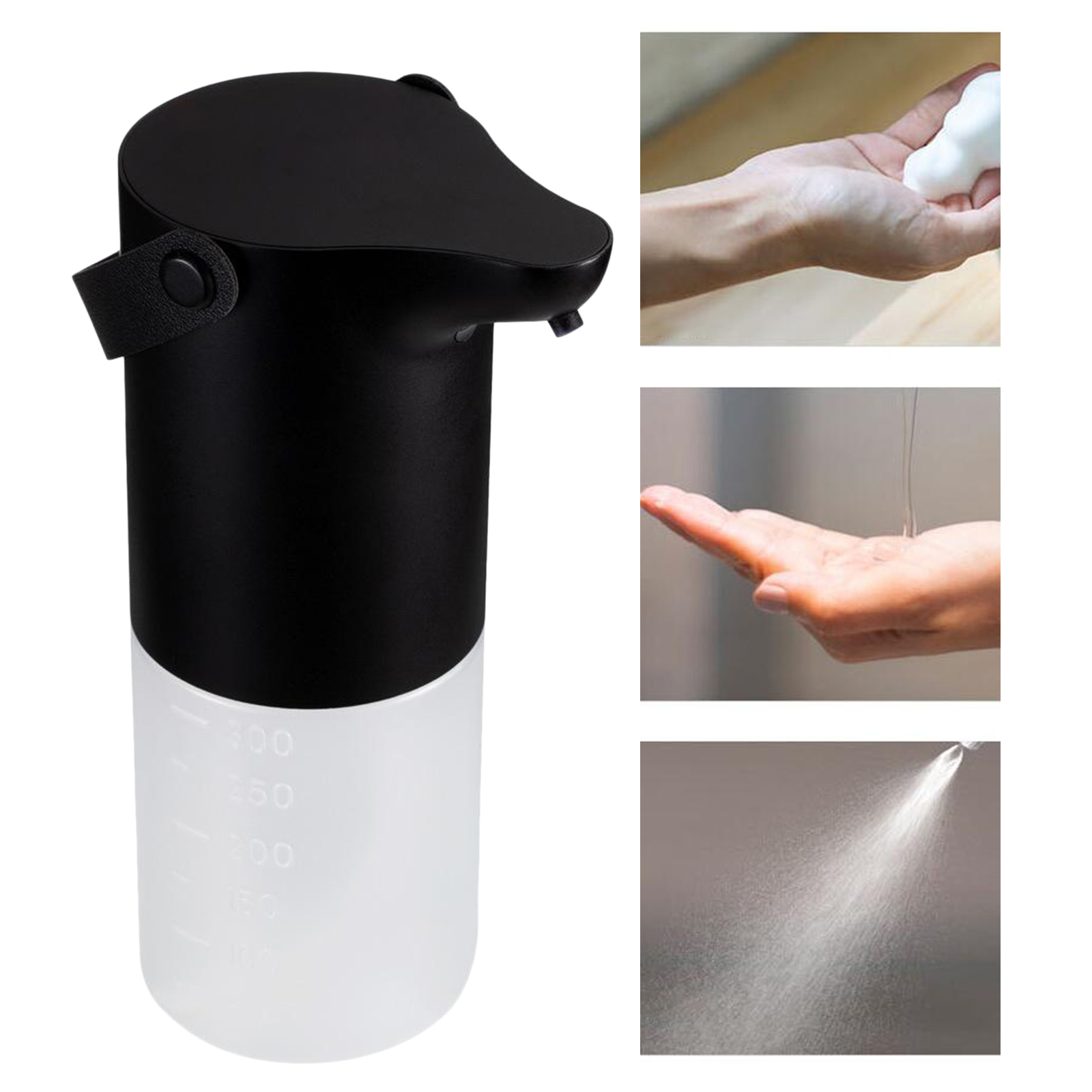 400ml Touchless High Capacity Battery Operated Automatic Soap Dispenser with Infrared Motion Sensor Waterproof for Bathroom