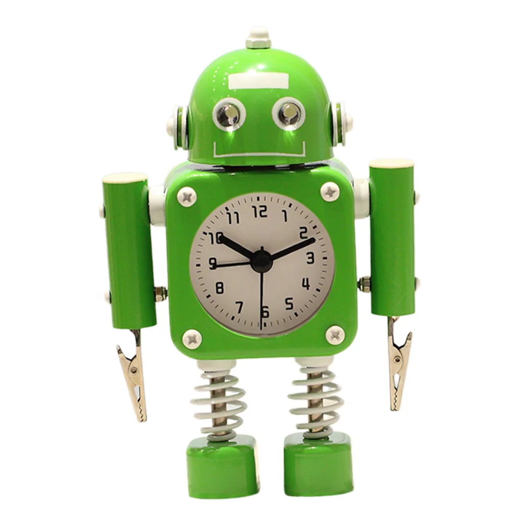 Bedroom Robot Alarm Clock Office Wake-up Clock Decor Ornaments Kids Gifts