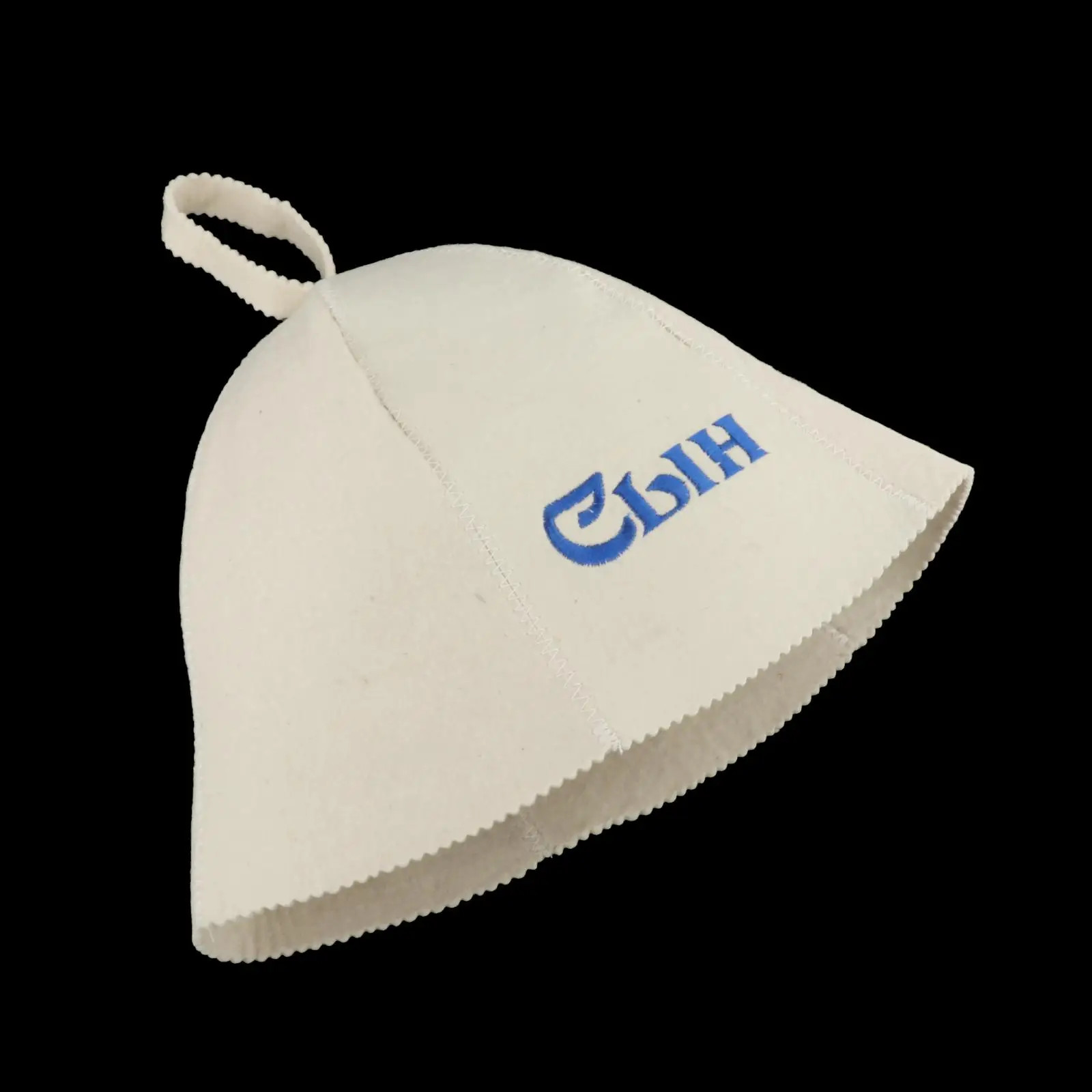 Unisex Wool Felt Hat for Sauna Banya Bathhouse Head Protecting Embroidered