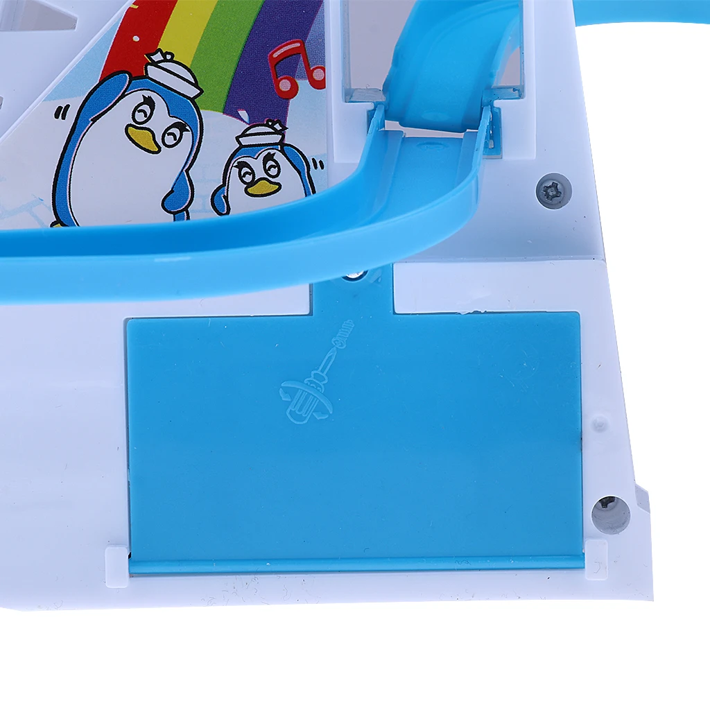 Penguin Slide Race Game Classic Racer Track with Music,Flashing Lights