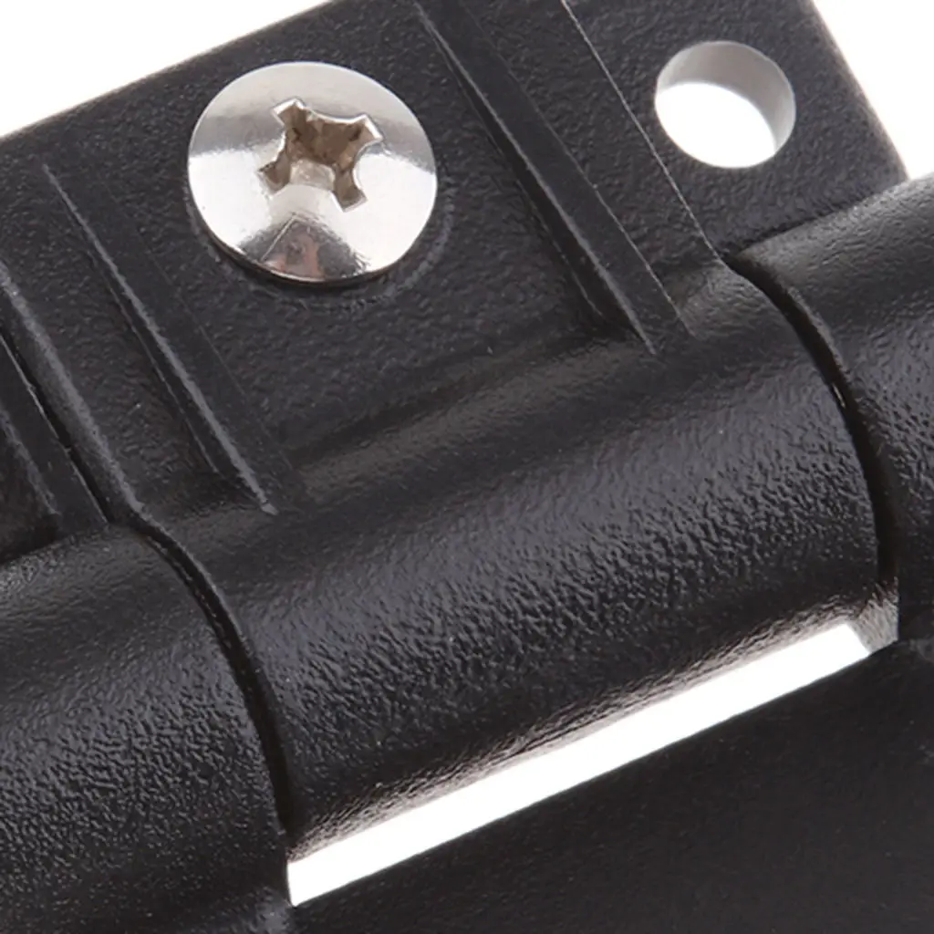 Black Reinforced Plastic Hole Door Cabinet Butt Hinge 2 Leaves 64mm x 57mm