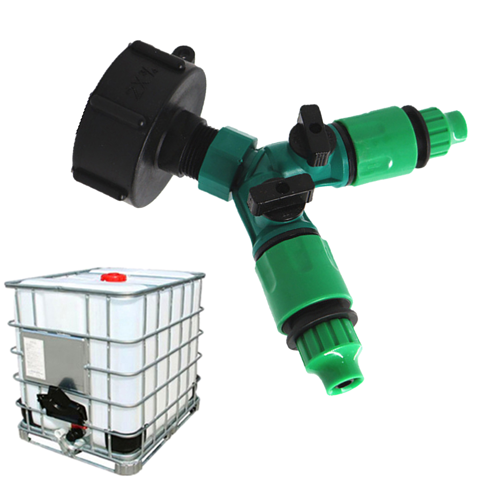 IBC Tank Adapter, Water Oil Container Coarse Thread Drain Valves Adapter, For IBC Barrel Drums Faucet Accessory