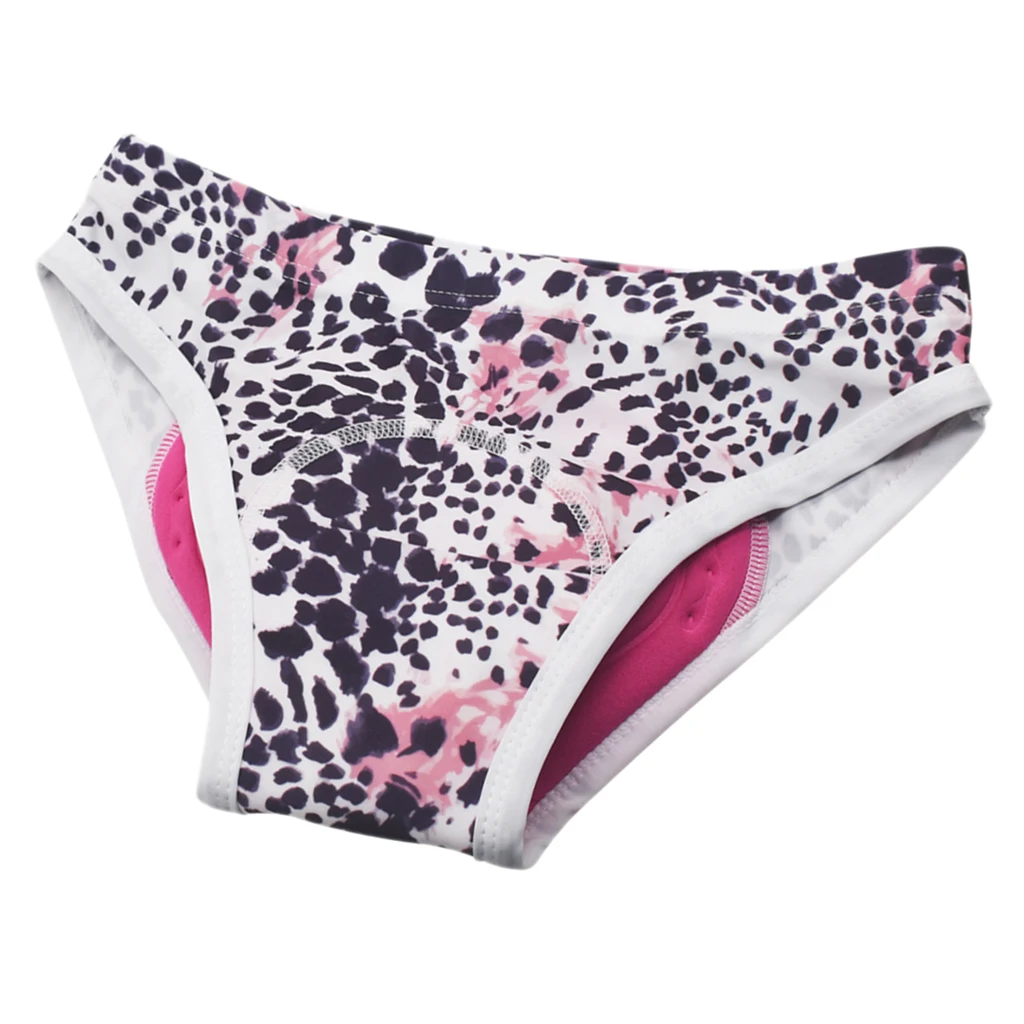 Leopard Design Women's Cycling Underwear Breathable Cycling Briefs S