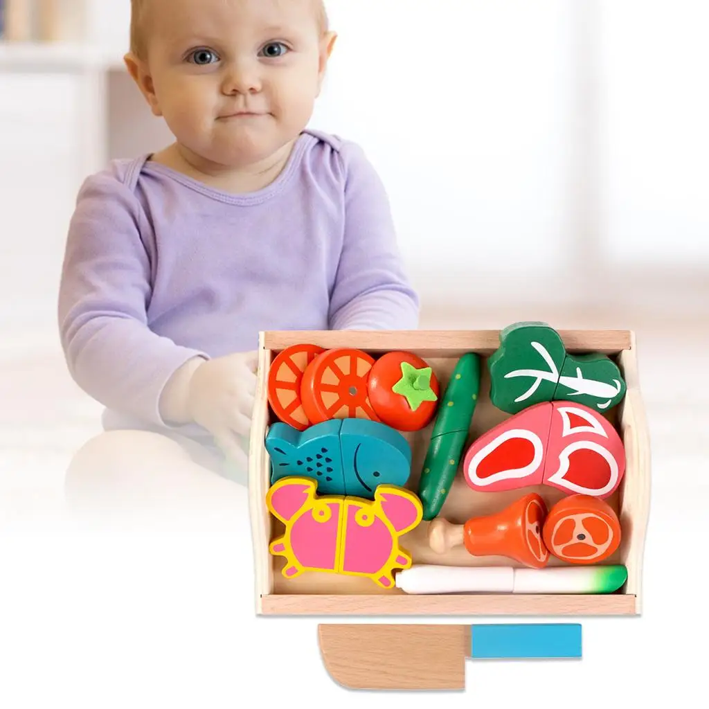 Pretend Play Food Toy for Kids Play House Cutting Food Plasyset Montessori Classic Role Play Party Game Birthday Gift