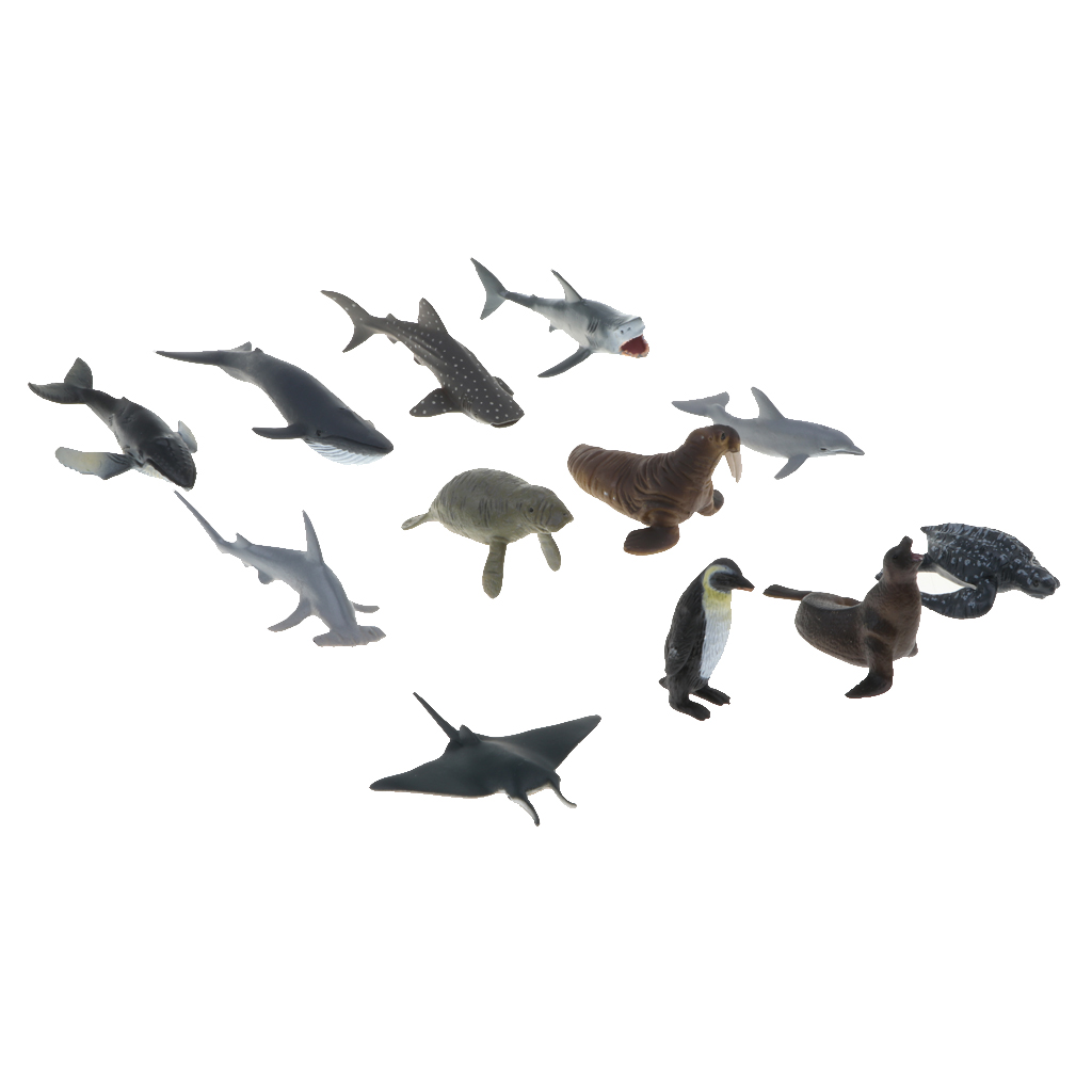 12x Plastic Marine Animal Model Figures Kids Educational Science Nature Toy