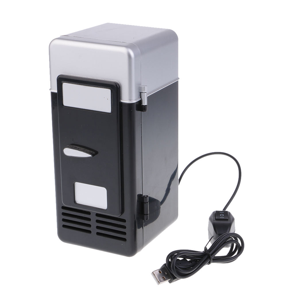 Portable Car Mini Fridge 5V Heat and Cool USB Refrigerator LED Light