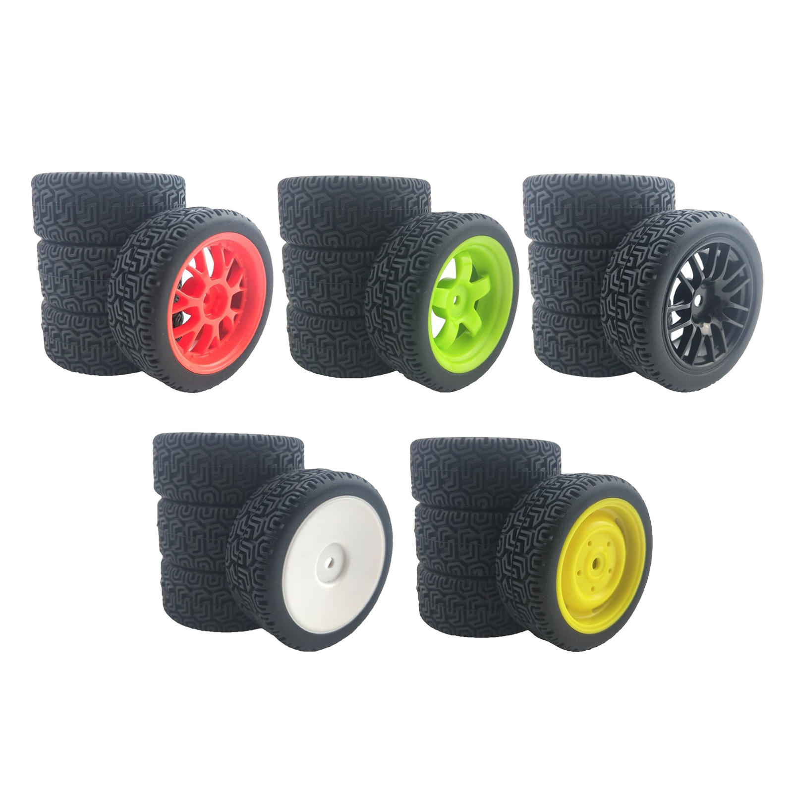 Rubber 1:10 Rally Wheel Hex 12mm On Road Tires RC Car for Tamiya Axial Scx10