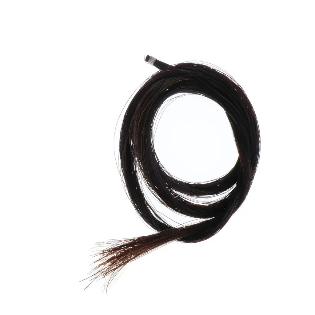 Dark Brown Horse Show Tail Hair Extension Bow For 4/4 Double Bass Accessory