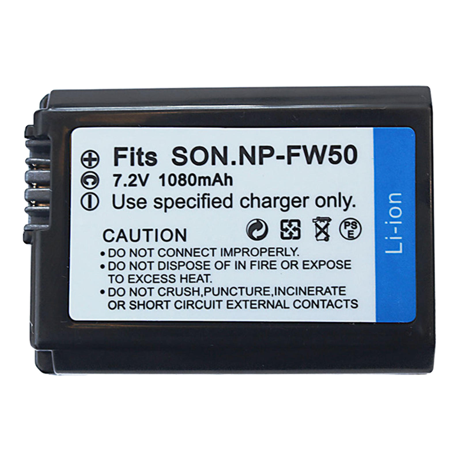 Rechargeable Lithium Slr Camera Battery Accessories 1080mAh NP-FW50 Compatible for Sony NEX-3 A55 NEX5 NEX-5C A5000/A6000