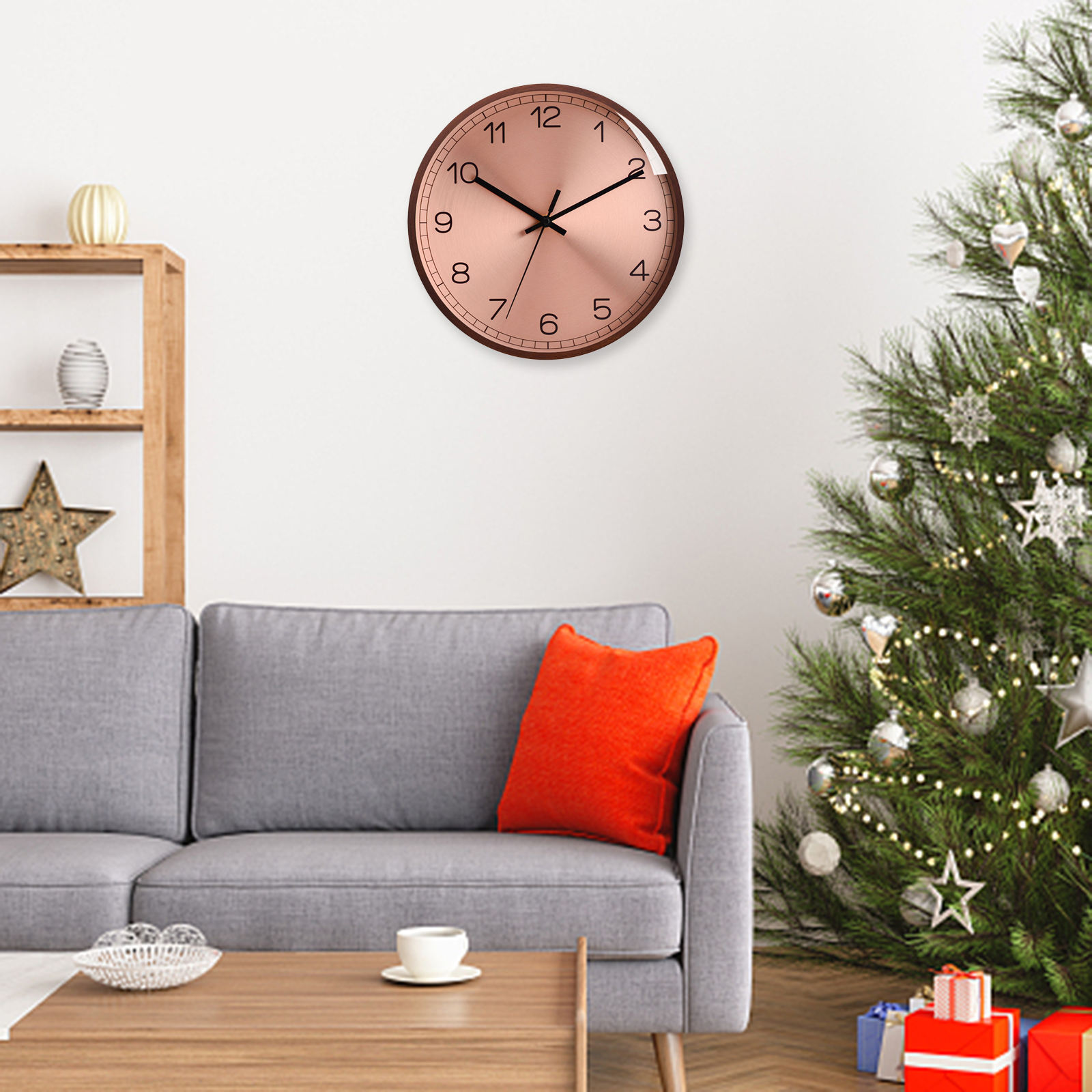 Clock Minimalism Mist Proof Mute Work Luxury Metal Easy Read Precise Hanging Vintage Round for Living Room Corridor Bedroom