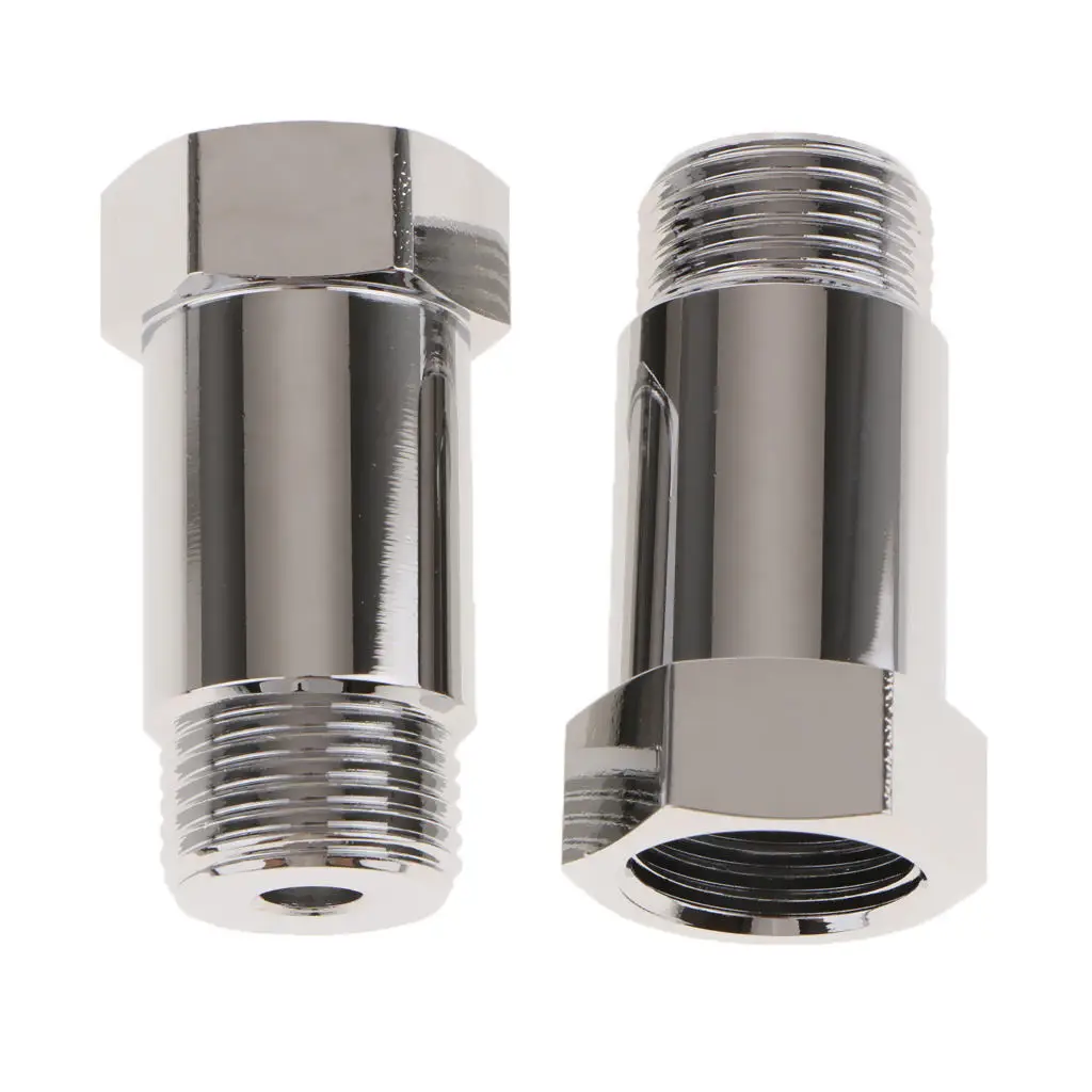 2 Pieces M18*1.5mm O2 Oxygen Sensor Exhaust Bung Adapter 45mm Length