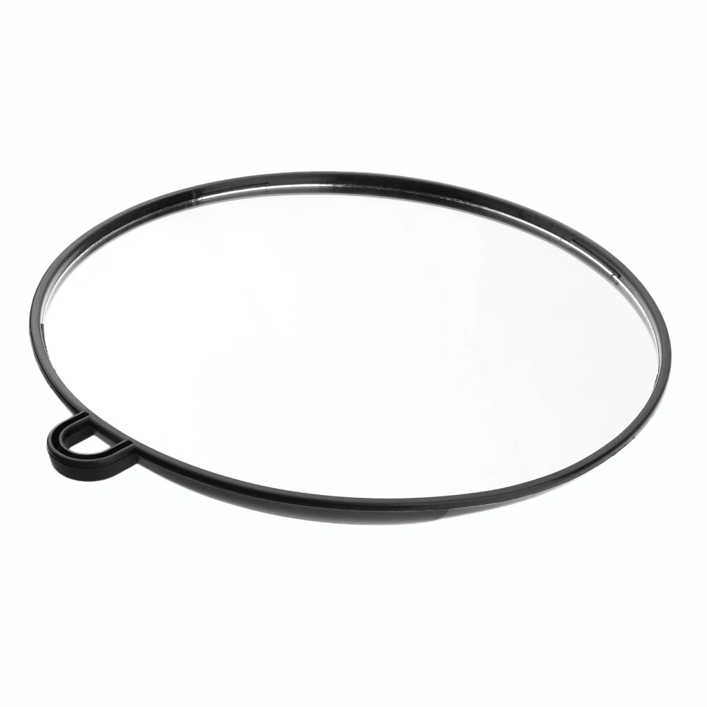 Black Round Compact Mirror, Handheld Travel Mirror, Perfect for Purse, Pocket
