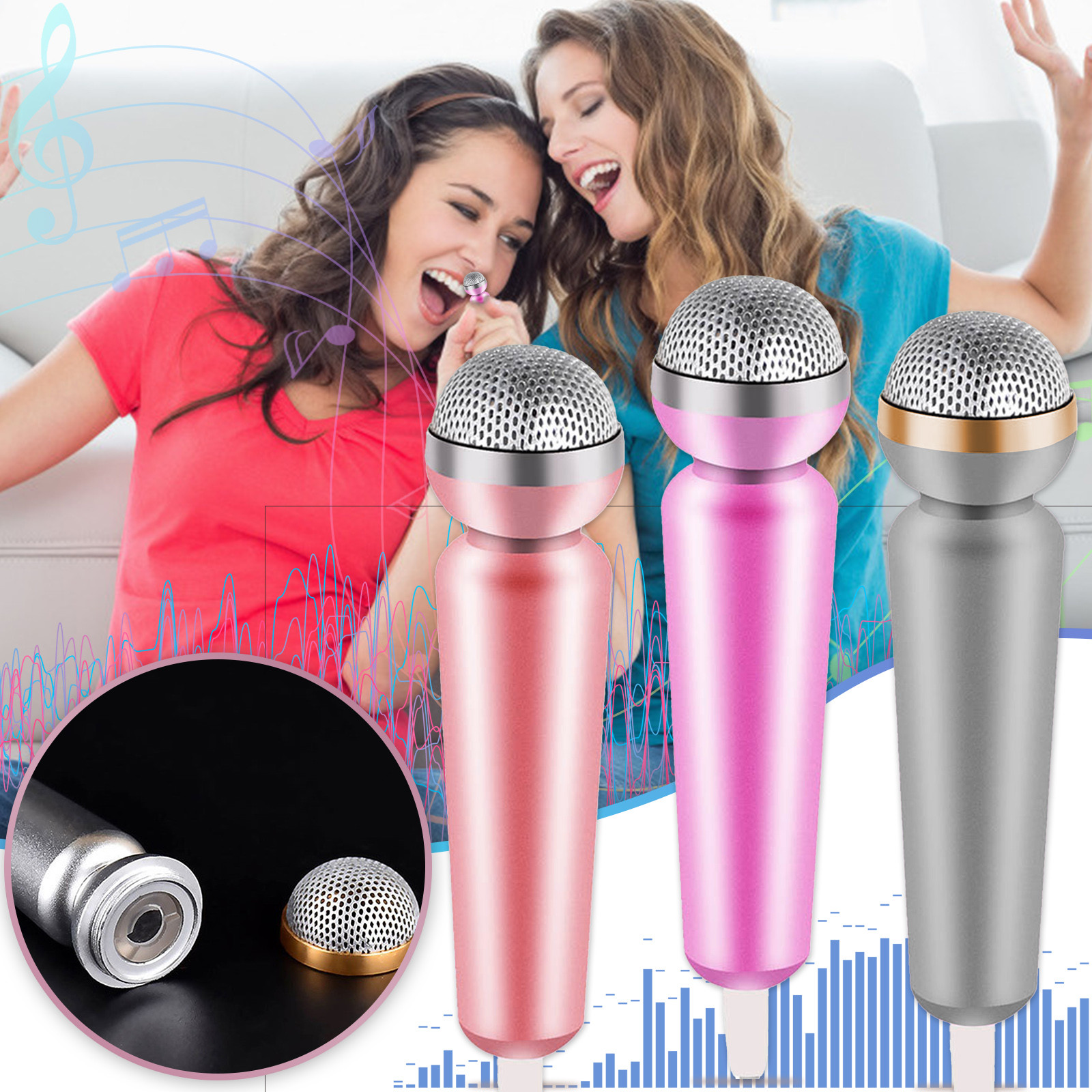 Title 1, Handheld Mini Microphone Portable 3.5mm Condens...