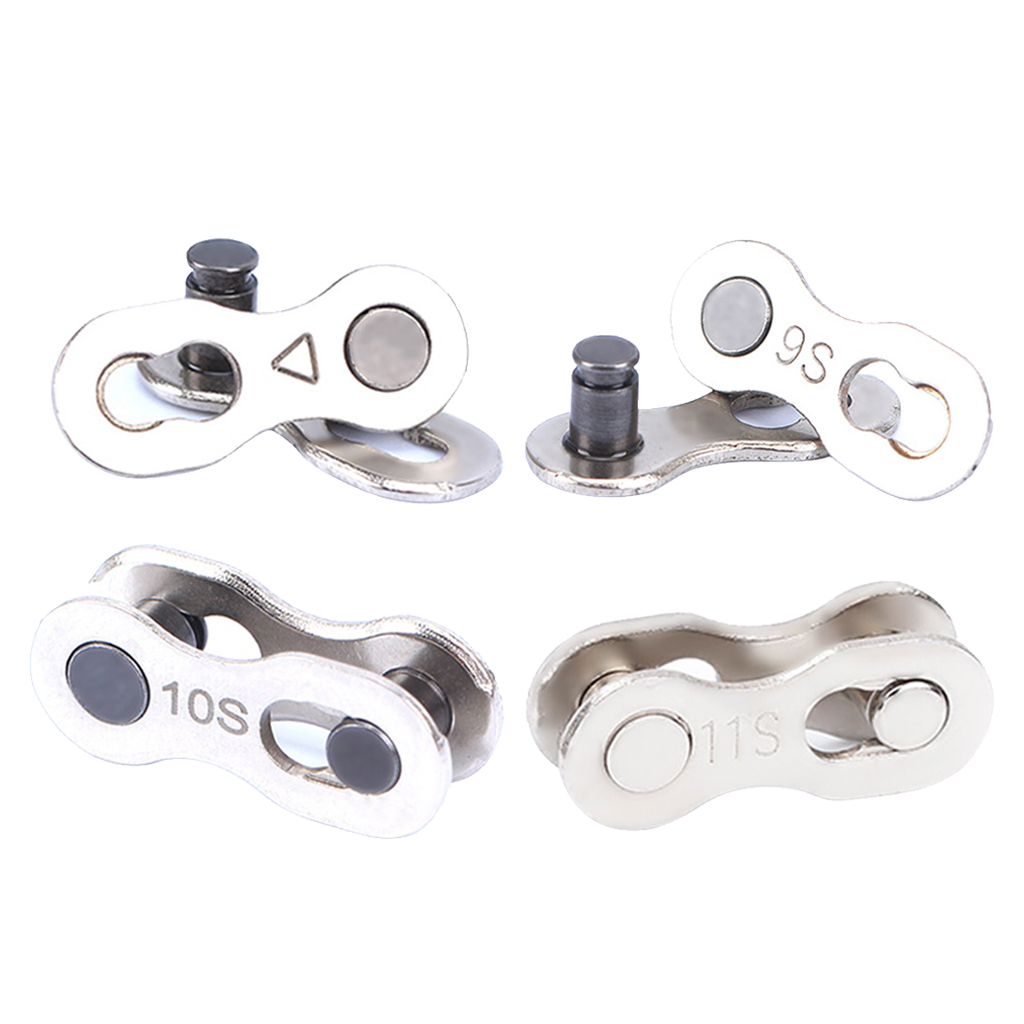 Bike Chain Link Silver Missing Chain Connectors Link Quick Release Chain Master Link Joint Connector Clip Lock Accessories