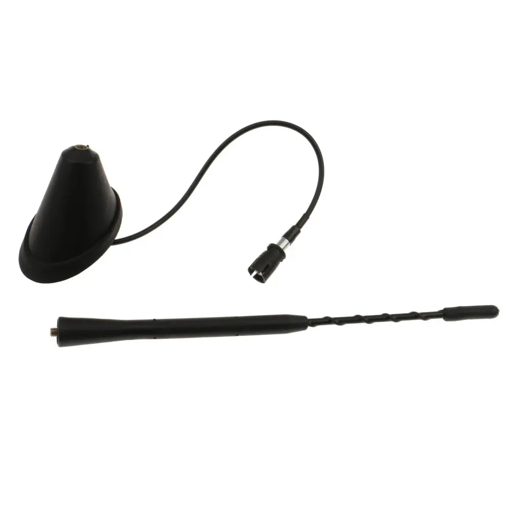 Car Aerial Antenna, Universal 9 Inches Car Replacement Anti Noise Aerial AM FM Radio Antenna