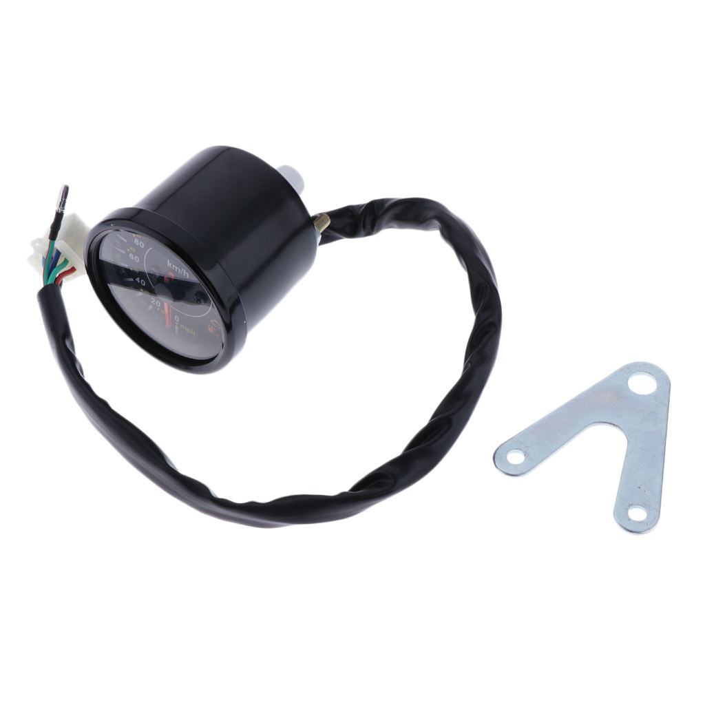 Motorcycle Cafe Racer Speedometer Odometer Gauge LED Indicator Universal Fits for Most Motorcycles