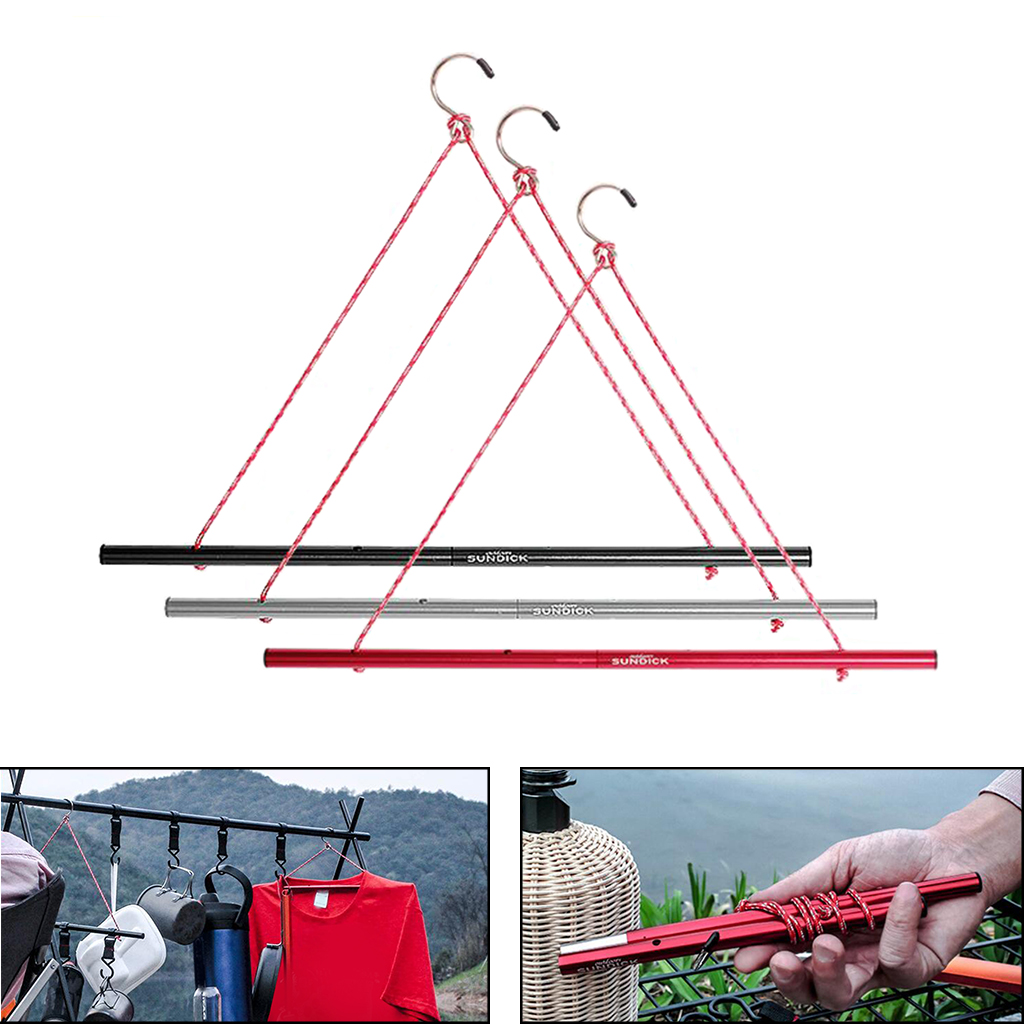 Aluminum Alloy Outdoor Camping Travel Portable Clothes Hanger Hat Socks