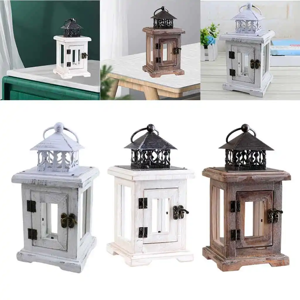 Retro Lantern Candle Holders Pillar/Tealight Candlestick for Indoor Outdoor Aromatherapy Candle Home Garden Decor Ornaments