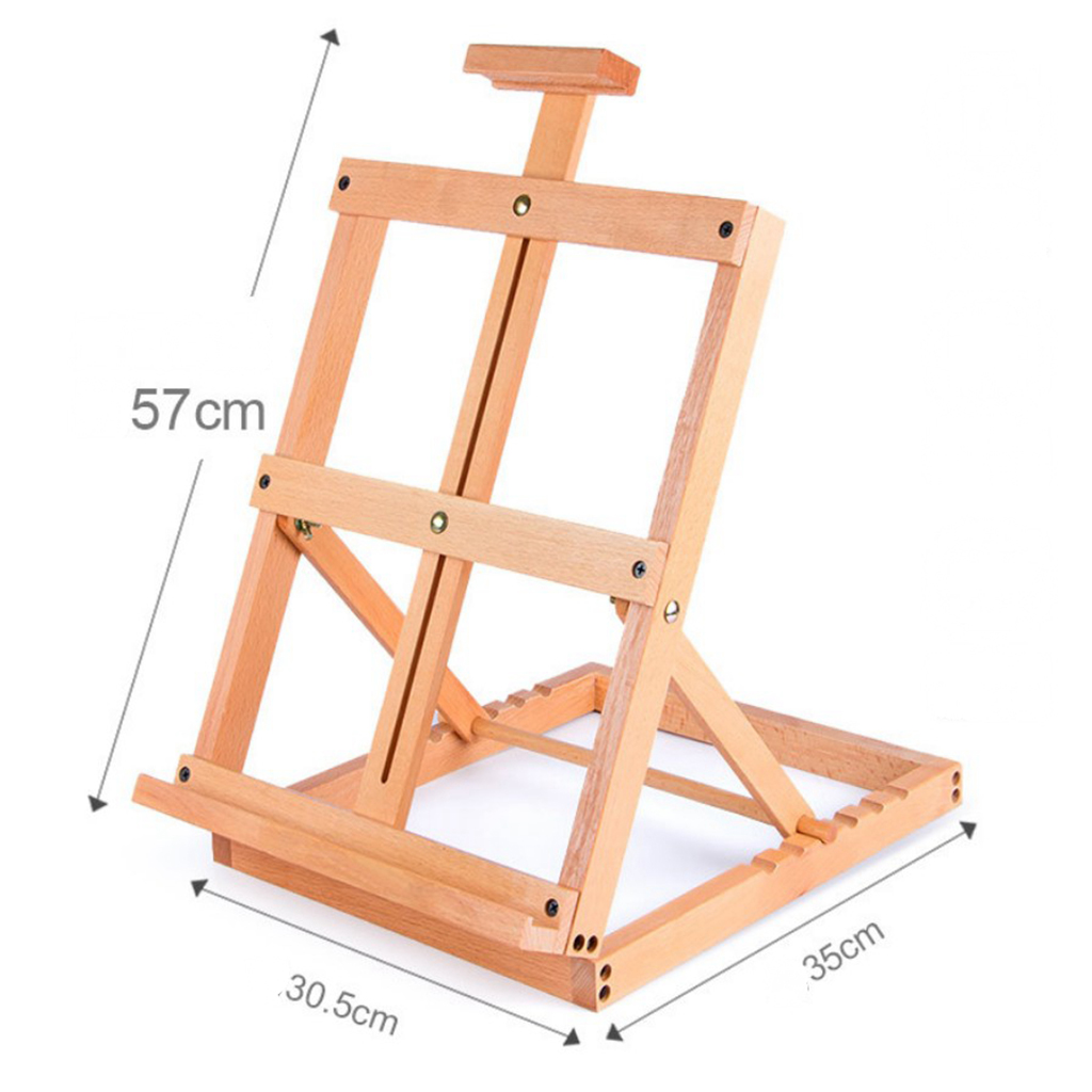 Wood Table Top Easel Adjustable Portable Art Easel for Painting and Drawing or