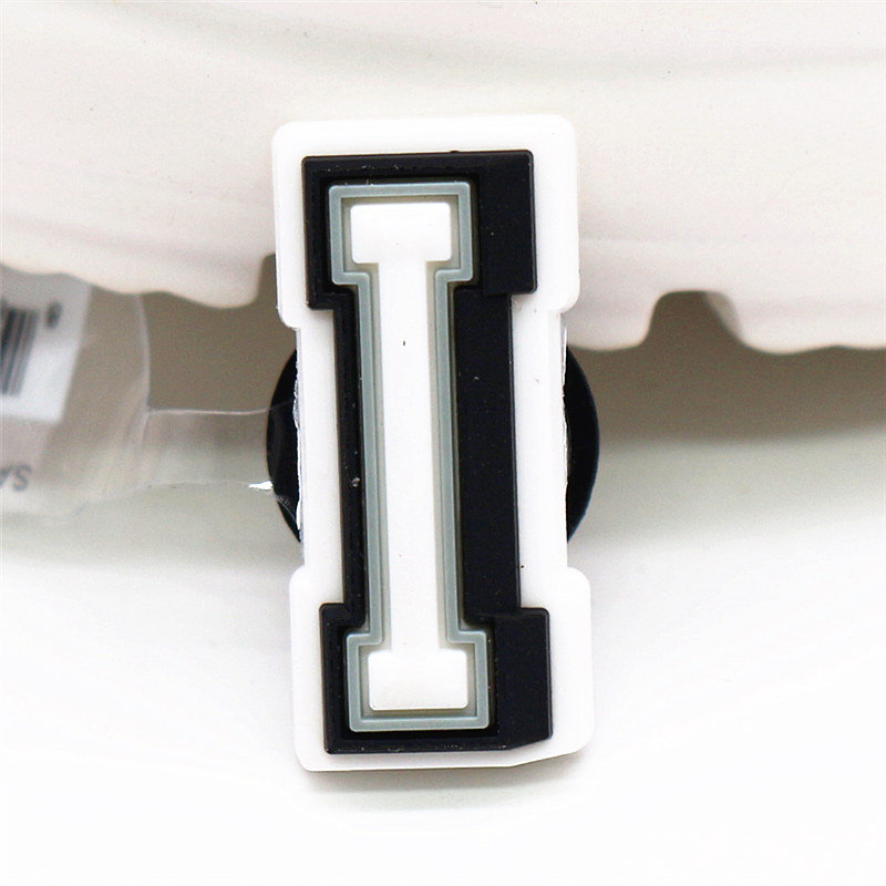 1 Stück Original Alphabet PVC Schuh-Charms Clog-Dekorationen 26 Buchstaben DIY Sandalen-Schnallen Zubehör Passend für Bänder Party Weihnachtsgeschenke – Detail 15