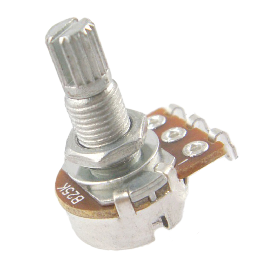 10Pcs Instrument Accs B25K Potentiometer Pots Pull Switch 18mm Shaft Long