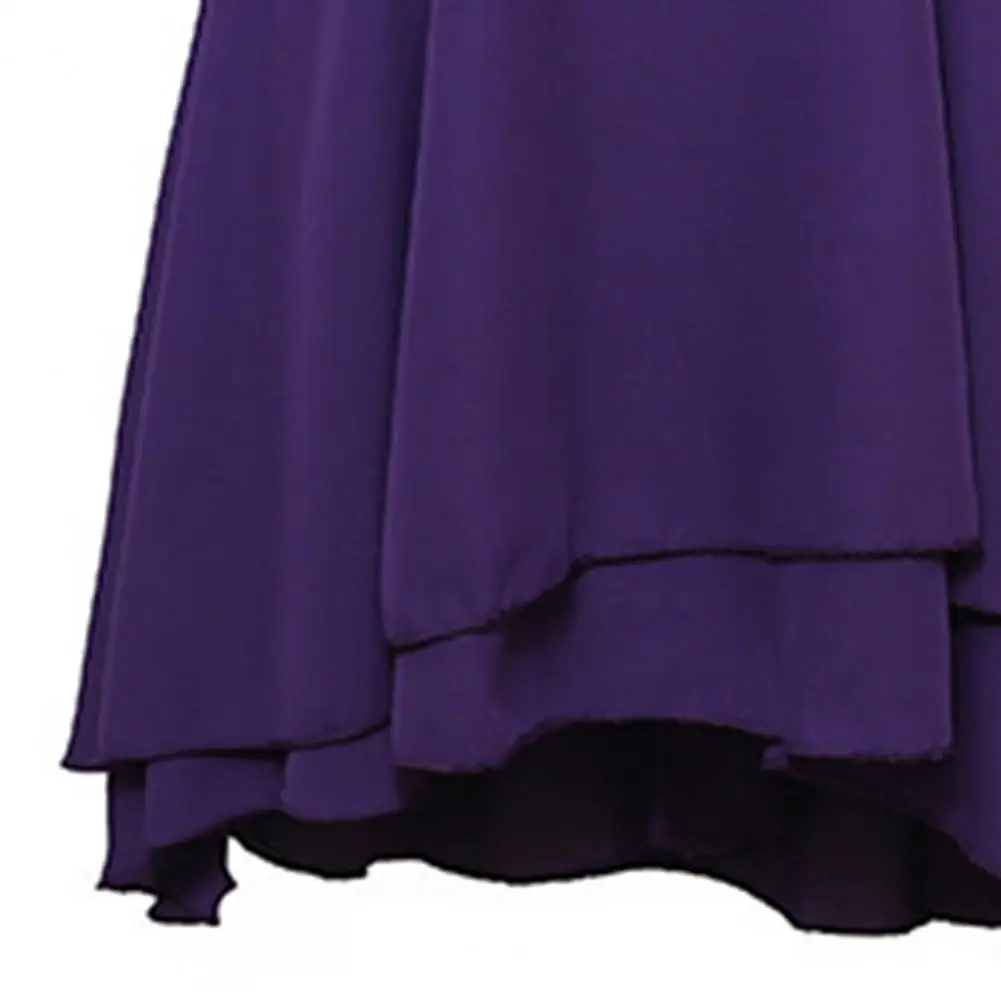 Women Dress Halter High Waist Dress Double Layer Irregular Hem Elegant Female dress Party Vestidos 5 XL shirt dress