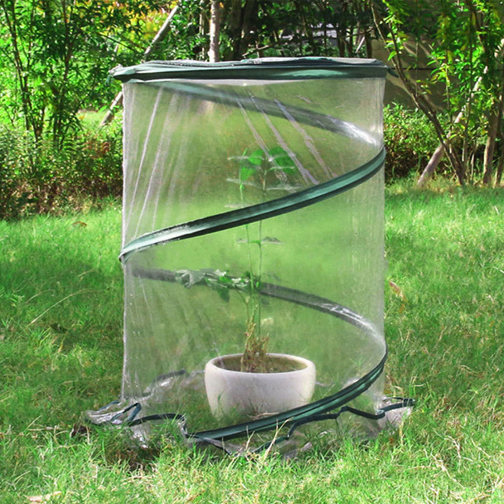Foldable Mini Greenhouse Cover Cold Frost Protector Gardening Flowerpot Cover Small Greenhouse Tent for Plants Flowers