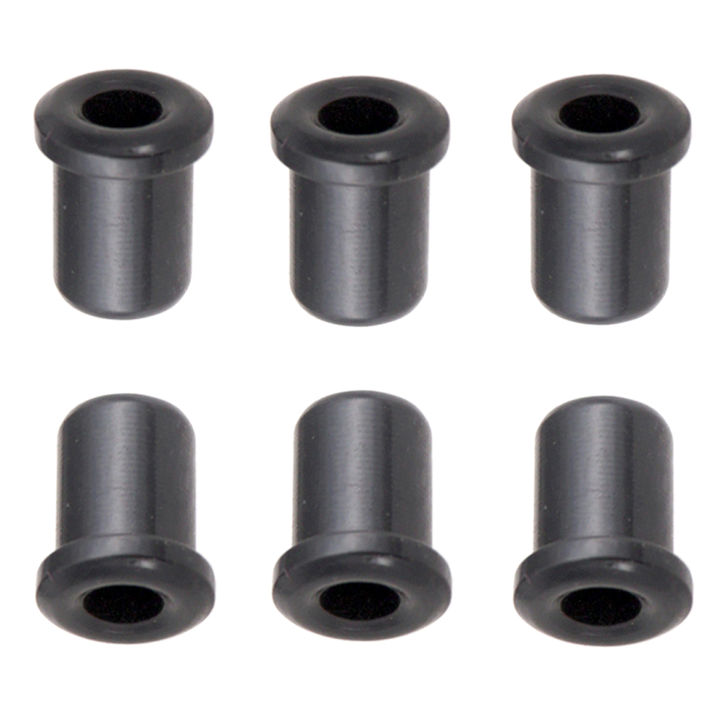 Tooyful 6PCS Guitar String Mounting Ferrules Through Body Bushing for Electric Guitar Black
