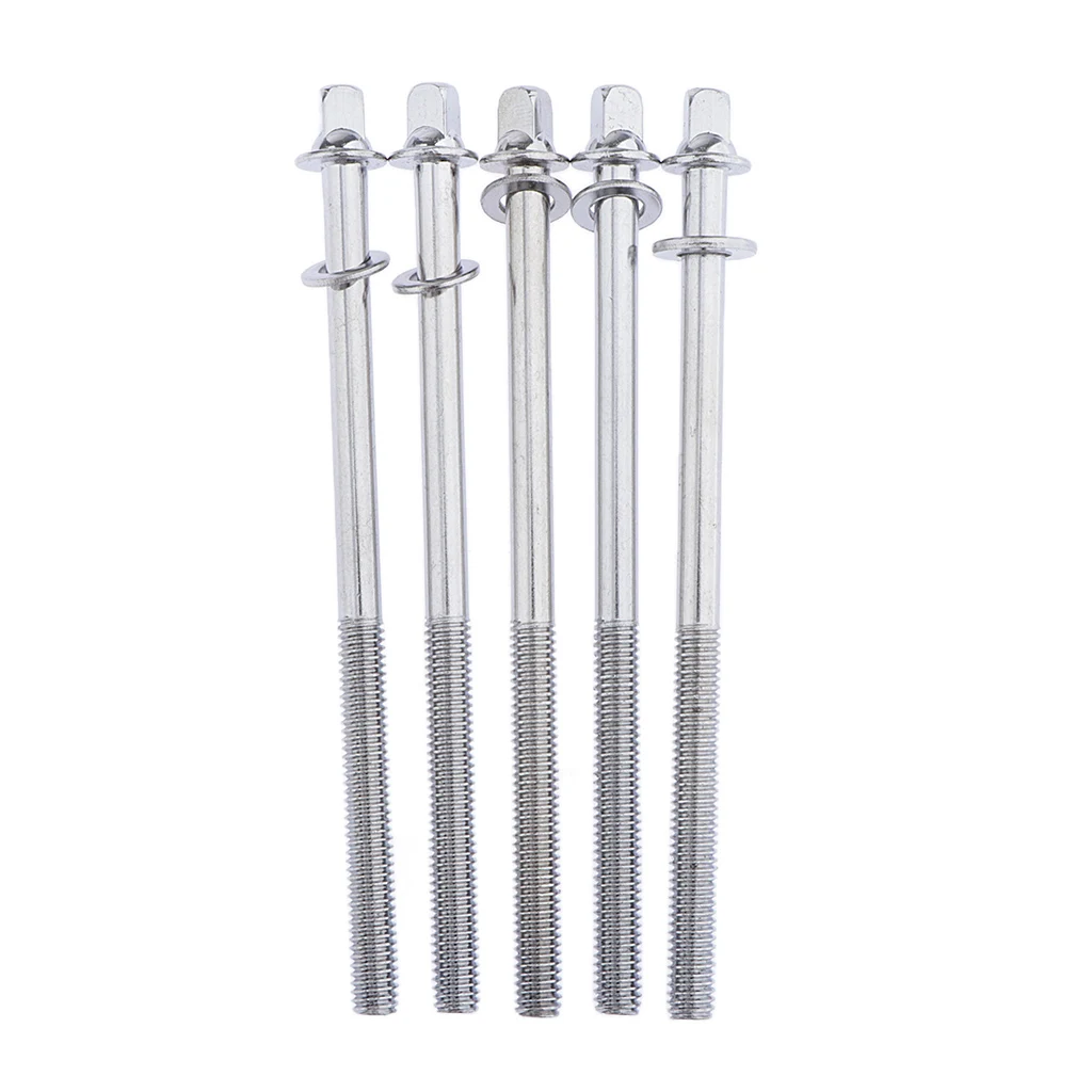 5x NEW 100mm Drum Tension Rods W/ Washers For Tom Drum Build  Parts