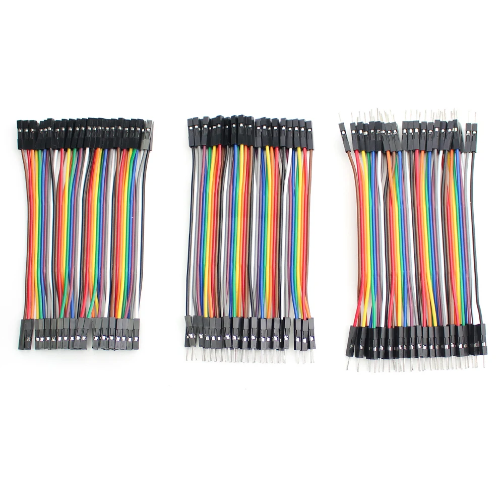 ILS 3 in 1 120 Pieces 10cm Male to Female Female to Female Male to Male Jumper Cable for Arduino 