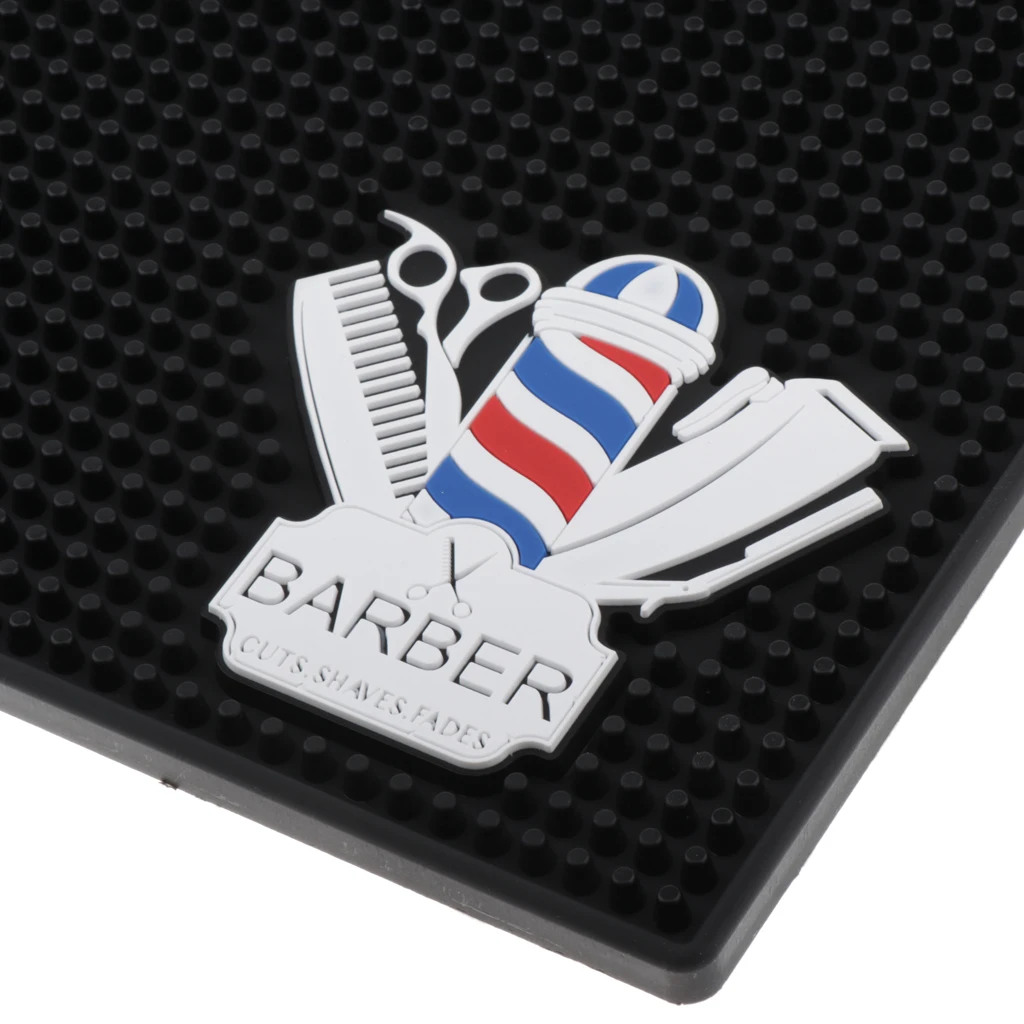 Barber Station Mat Anti Salon Styling Work Station Tools Organiser Black