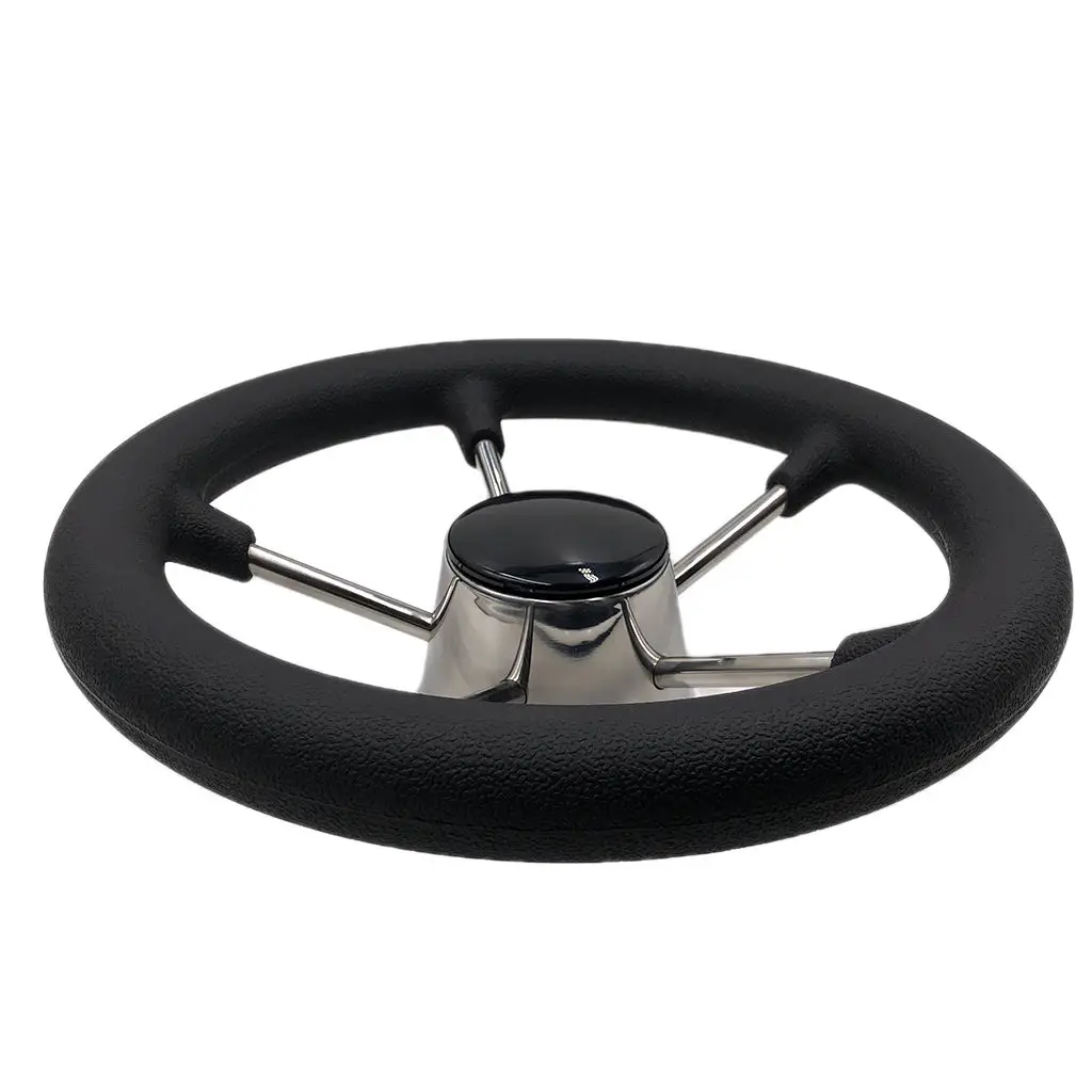 Baosity Universal UV-Resistant 5-Spoke 11-inch Boat Steering Wheel Stainless Steel Marine Grade 