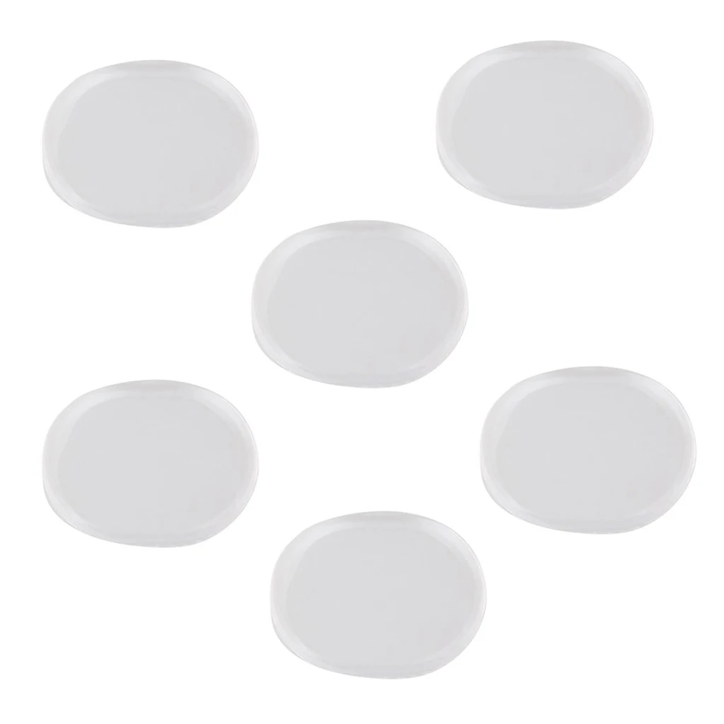 6pcs Transparent Oval Silencer Silencer Floor Mat for Rock Band