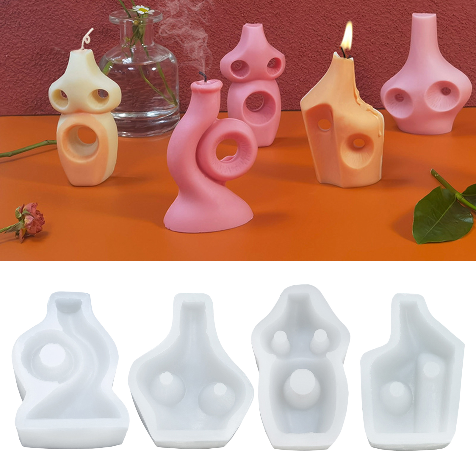 DIY Silicone Geometric Candle Mold 3D Silicone Resin Casting Mold Candle Wax Epoxy Make Soap Mould Craft Supplies