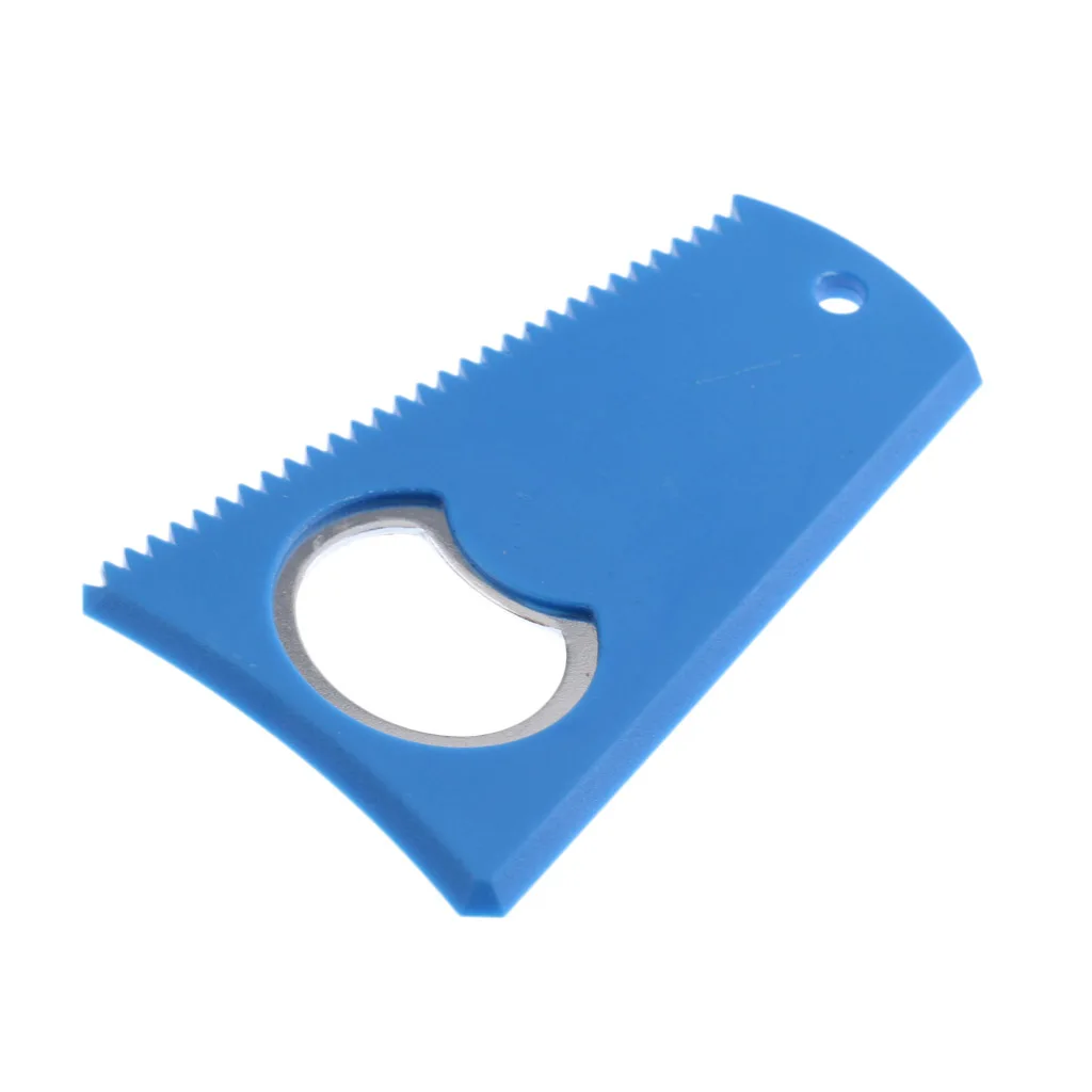 Surfing Surfboard Wax Comb Wax Scraper Remover with Bottle Opener Easy to Use & Carry Blue/Yellow
