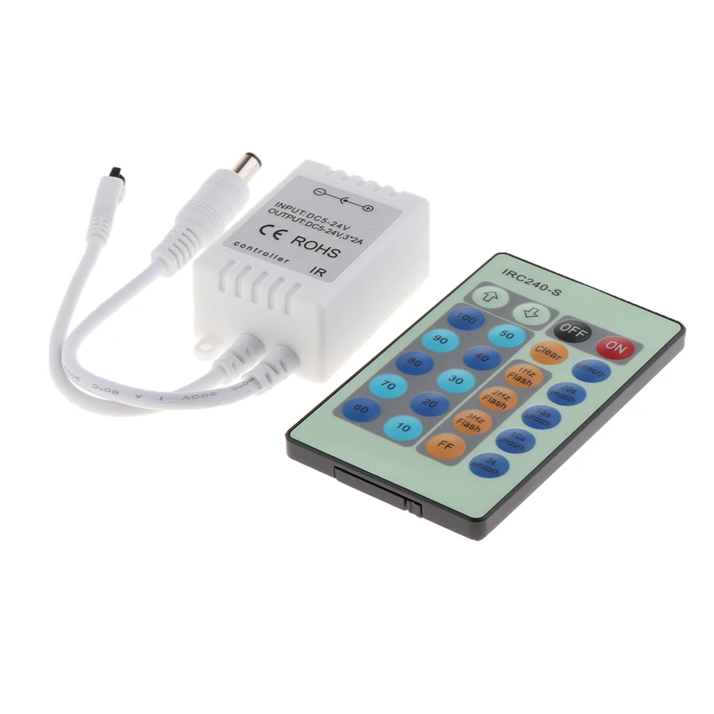 1x 24 Keys Mini IR Wireless Remote LED Controller 5V LED Controller