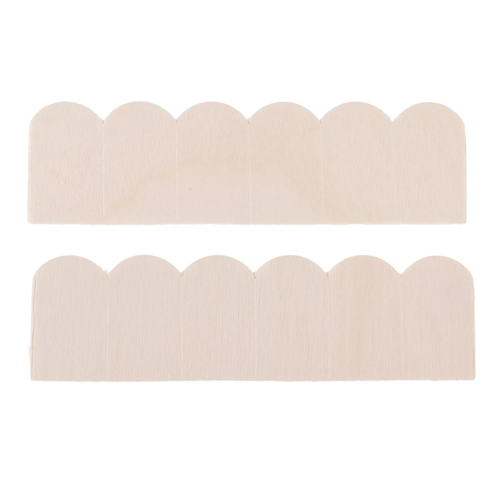 1/12 Miniature Wood Roof Tiles Dollhouse DIY Making Accessories 12 Pieces