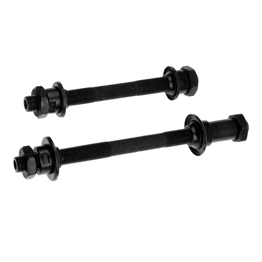 2pcs Rear Bike Spindle Axle Cycle Front Wheel Axle Hollow Hub Quick Release
