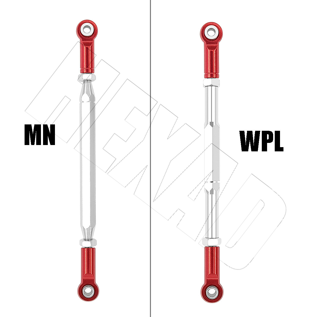 1 Satz WPL C14 C24 C34 C44 C54 MN D90 FJ45 MN98 MN99s Upgrade-Teile, verstellbarer Metallstoßdämpfer mit Pleuel-Kit – Detail 3