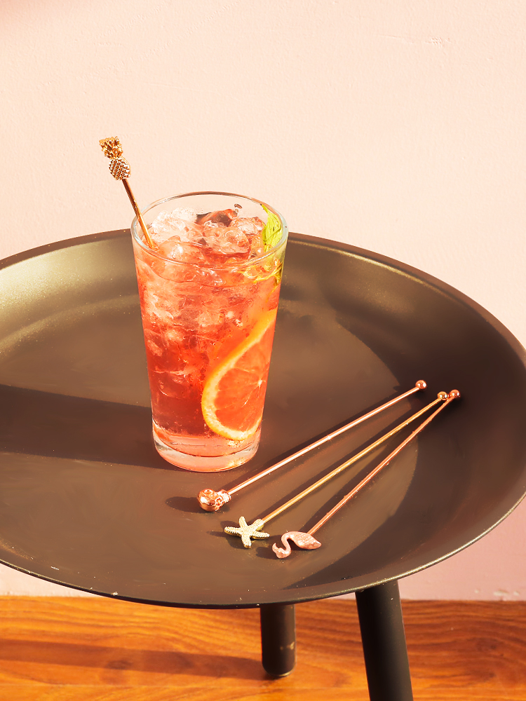 Swizzle Sticks,Cocktail zubehör Edelstahl rühren, Getränke rührer Flamingo, Schädel, Starfis, Ananas, Küchen barkeeper Schneebesen – Detail 3