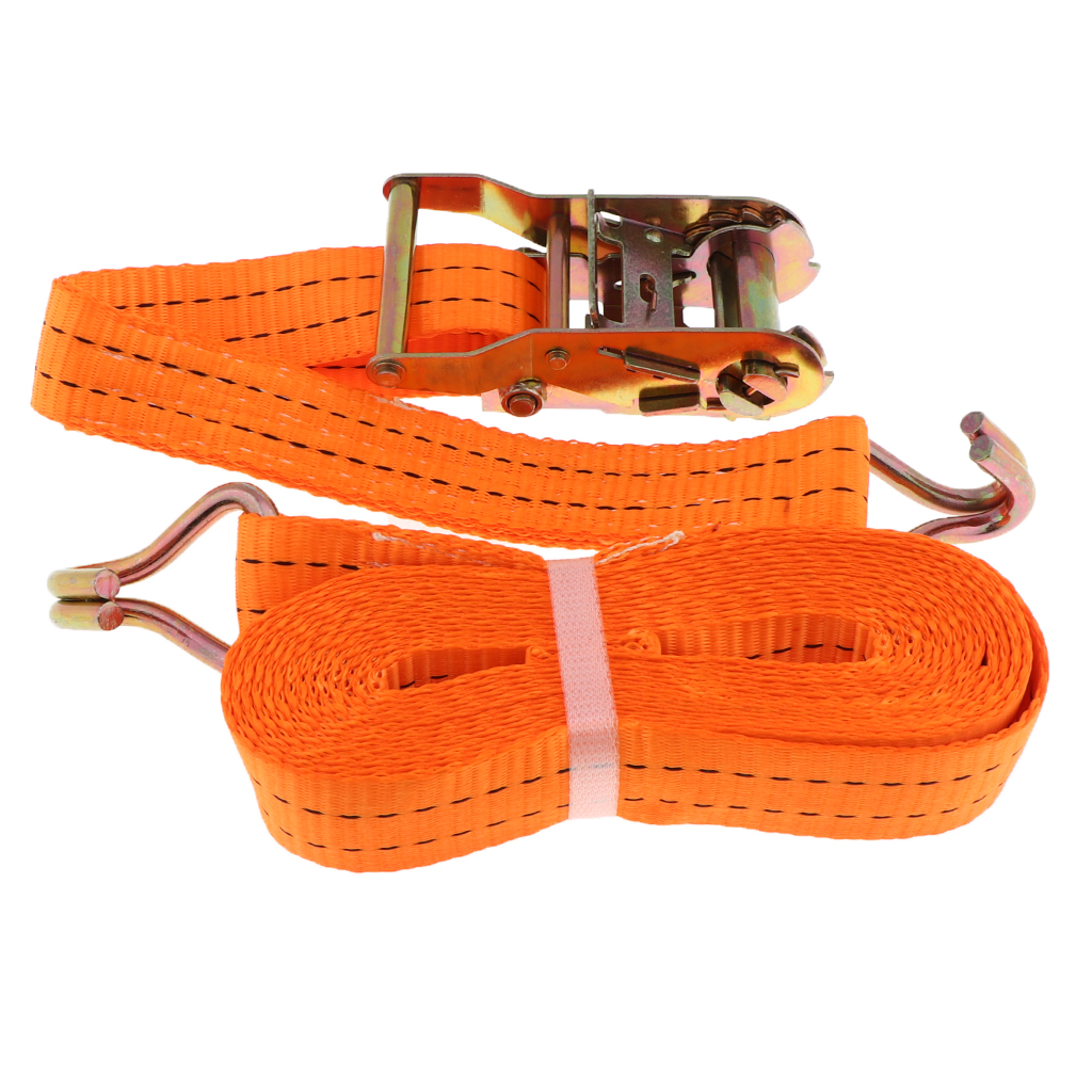 Car Luggage Tensioner with Screw Multifunctional Ratchet Tie Down Nylon Strap 6m