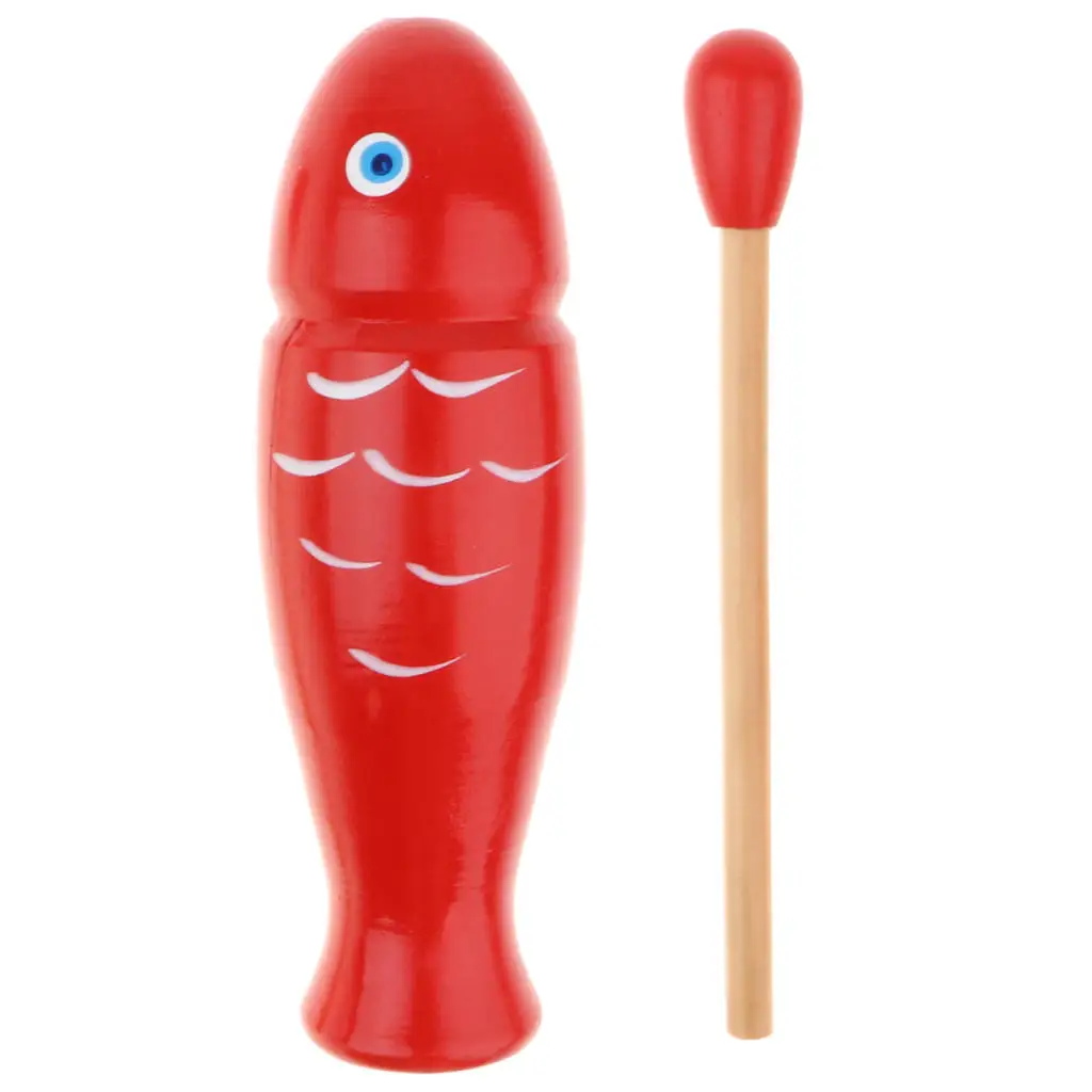 Wooden Fish Knocker Orff Instruments Percussion Toy For Kids Crow Sounder