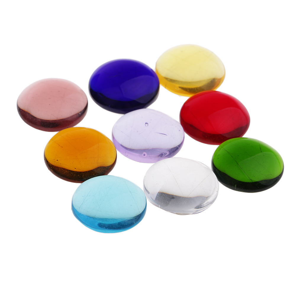 100g Round Shape Clear Glass Mosaic Tiles for Mosaic Making Kids Crafts Jewelry Making Supplies Home Decor - 15mm