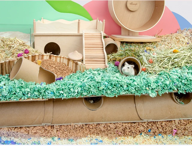 Hamster Grass Powder Tunnel Dwarf Rat Golden Bear Shelter Tunnel Toy  Combination Channel Toy Hamster Landscaping Supplies - Cages - AliExpress